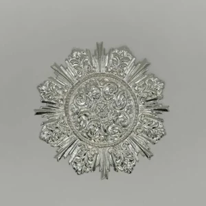 NIMBO ORFEBRERÍA PLATEADO 17CM MEDIDAS