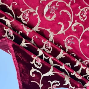 TERCIOPELO BORDADO AMPARO ROJO-02