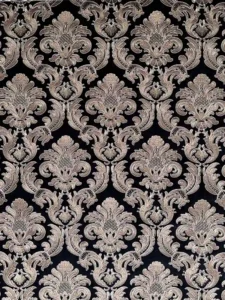 TERCIOPELO BORDADO NEGRO ROSARIO