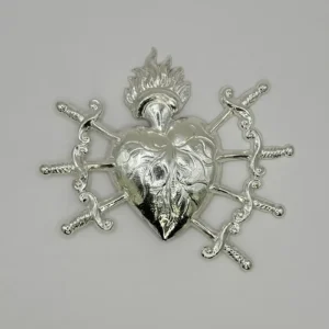 corazon-puñales-orfebreria-plateado-150mm-bajo-palio-02