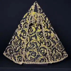 TERNO PARA VIRGEN BROCADO VICTORIA NEGRO