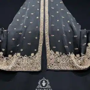 tejidos bordados seda en negro